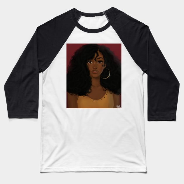 Black Beauty Baseball T-Shirt by VactuART